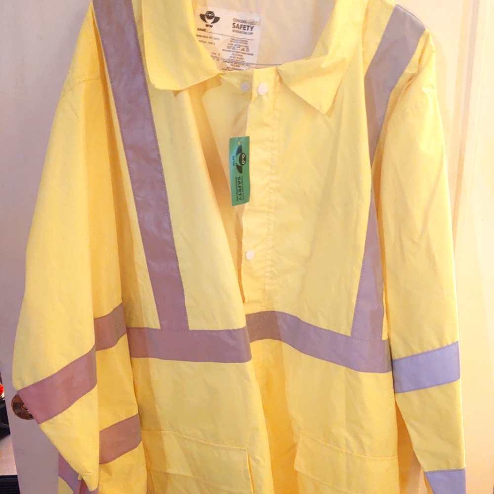 Men's 3XL Safety jacket, Bright yellow
